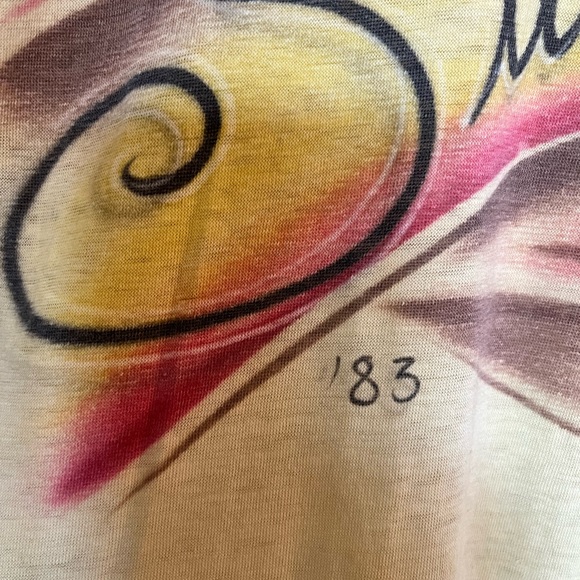 Vintage 80’s airbrushed summer tee - Picture 4 of 5